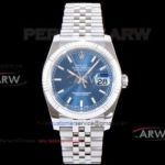 ARF Swiss 3135 Rolex Datejust Blue Dial 36mm 904L Stainless Steel Jubilee Bracelet Watch